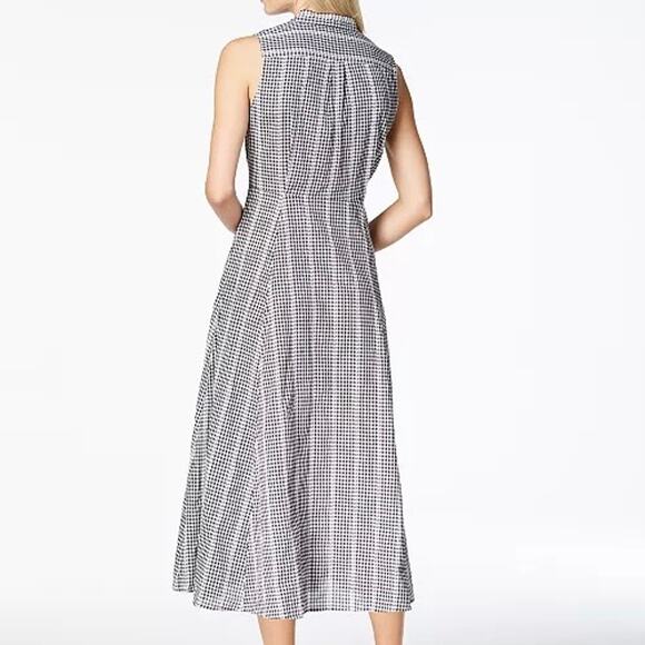 Calvin Klein Black Gingham Tie Front Button Front Maxi Shirt Dress Sz.22W - Picture 4 of 14